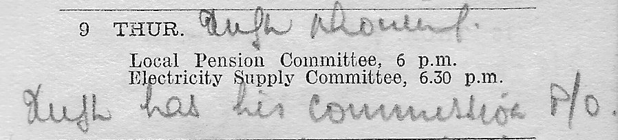  Joan's diary entry for 9 March 1944