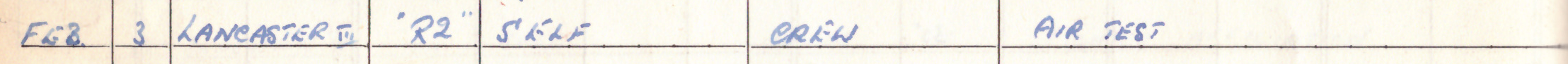 logbook entry 3rd Feb 1944 - Air Test