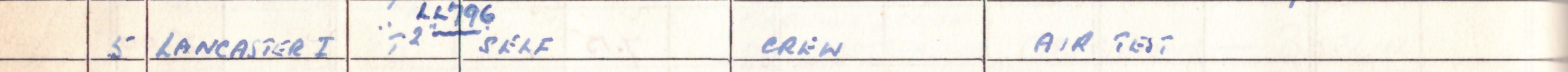 logbook entry 5th Feb 1944 - Air Test