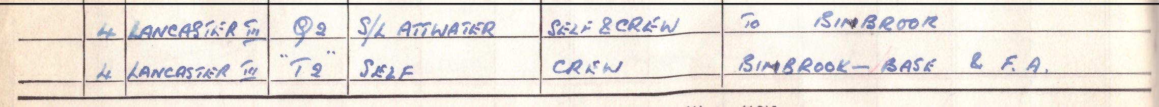 Logbook entry 4th January 1944
